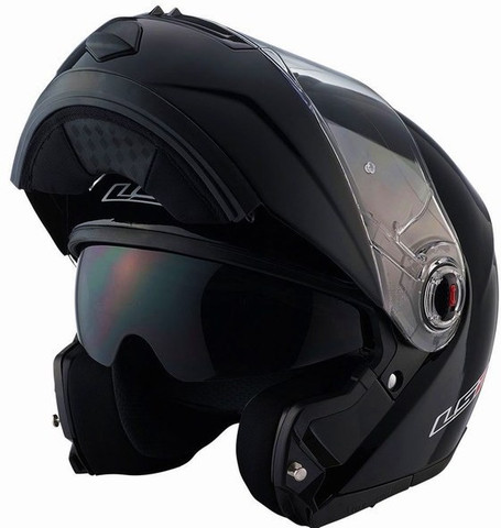 flip up motorcycle helmet india Woljay Full Face Helmets Racing Off Road Street Bike Helmet (M, Glass Black) : Automotive When closed LS2 386 Matt Black Flip-Up