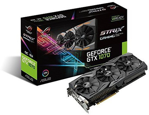 【美品】ASUS NVIDIA GeForce GTX1070 8GB ASUS ASUS GeForce GTX 1070 8GB ROG STRIX OC Edition Graphic Card