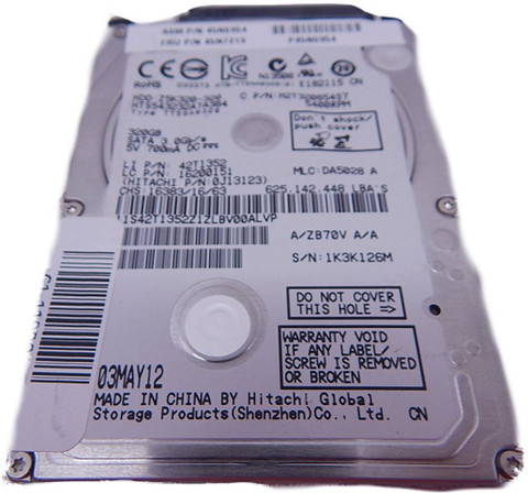 Hitachi H2T320854S7 320 GB Laptop Silver SATA Internal Hard Disk