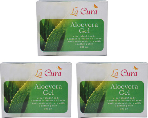 Lacura Lacura Aloevera Gel (Set of 3) (300 gm) Price in India - Buy Lacura  Lacura Aloevera Gel (Set of 3) (300 gm) online at Flipkart.com