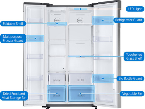 Samsung 674 l Frost Free Side by Side Refrigerator Online at Best
