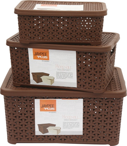 Jaypee Plus Plastic Keep All Big, Small & Mini ,Brown Storage