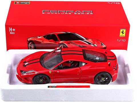 1/18ブラーゴフェラーリ458Specialeレッドカスタム仕様 Bburago Ferrari 458 Speciale, Scale 1:18 Model Diecast Car, Color