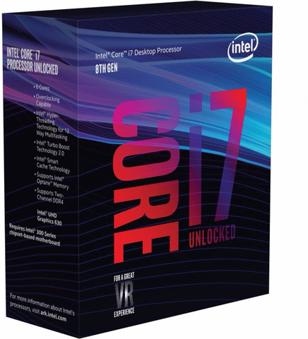 CPU Intel CORE i7-8700 Intel Core i7-8700 (8th Gen) 3.2 GHz Upto 4.6 GHz LGA 1151
