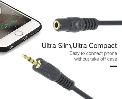 1.5M 3.5mm Stereo Audio Extension Cable – Male To Female, Gold Plated, AUX Lead