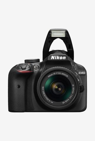 NIKON D3400 DSLR Camera Body with Dual Lens: AF-P DX NIKKOR 18-55
