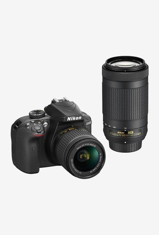 NIKON D3400 DSLR Camera Body with Dual Lens: AF-P DX NIKKOR 18-55