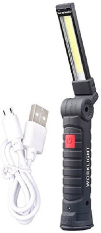 Hyuduo Rechargeable COB LED Work Light - Portable, Magnetic Base, 3 Brightness Levels, For Car Repair & Emergencies