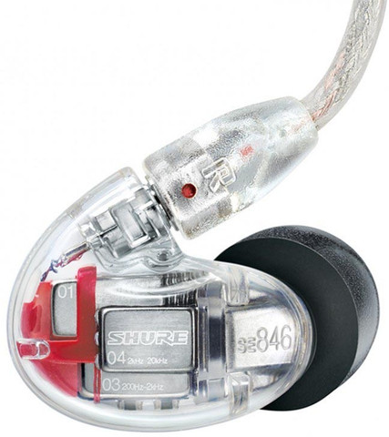 Shure SE-846 Sound Isolating Clear Earphones Wired without Mic