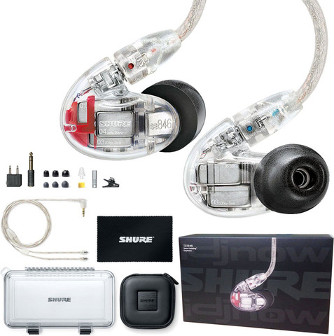 Shure SE-846 Sound Isolating Clear Earphones Wired without Mic