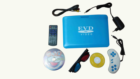 13-HI-13 Portable 9.8 inch DVD Player (Multicolor) 9.8 DVD Player