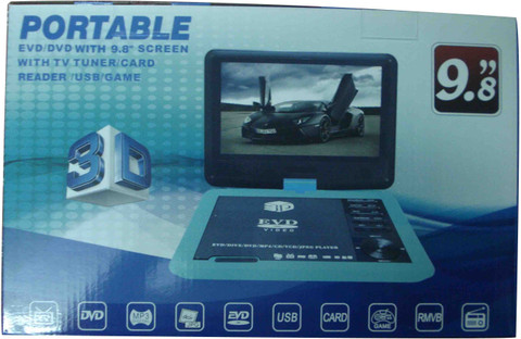 13-HI-13 Portable 9.8 inch DVD Player (Multicolor) 9.8 DVD Player