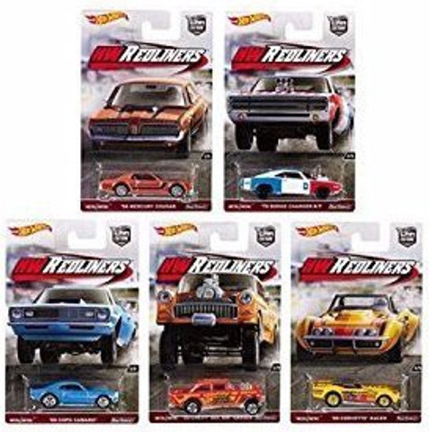 HOT WHEELS 1:64 Car Culture HW REDLINERS SET OF 5 Real Rider
