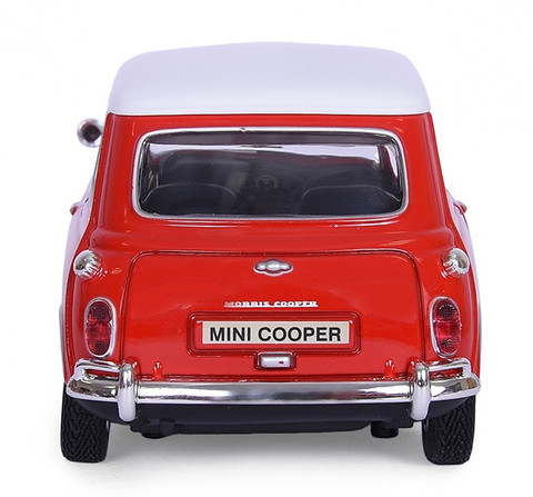 Motormax 1:18 Morris Mini Cooper 1961-67 Diecast Car Mounted On A