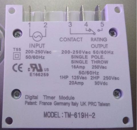 GreenRabbit Digital Timer Programmable Controller 5 Pin TM-619H2 ...