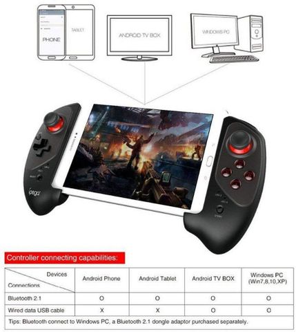 ipega PG-9083 Bluetooth Wireless Gamepad Telescopic Game Controller for ...