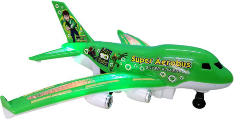 Toyzwonder Remote control Ben 10 Aerobus Plane With 3D Lights And Sound ...