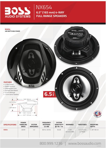 Boss Audio NX654 Onyx 6.5
