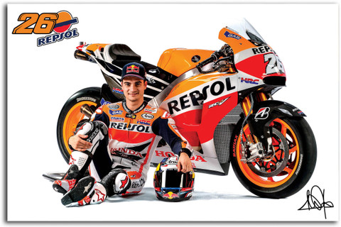 Dani Pedrosa 26 ポスター Repsol HONDA RC212V Moto GP Wall Poster - Dani Pedrosa - Bike No. 26 - Repsol Honda