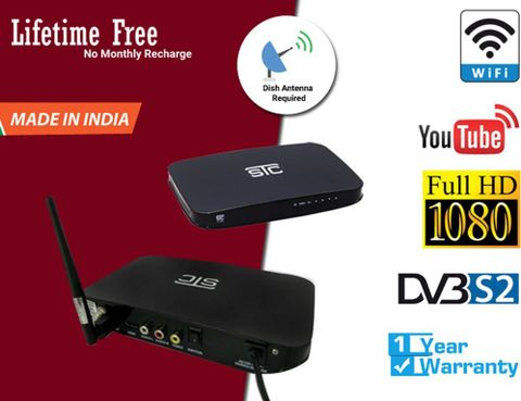 STC HD WiFi Set Top Box For TV With WiFi Connectivity Option H-70 Media ...