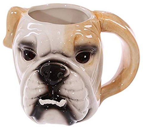 BULL DOG BRAND Made in England 激レア マグカップ BONZEAL Animal Head 3D Sculpted Bull Dog British Animal Shape Gift