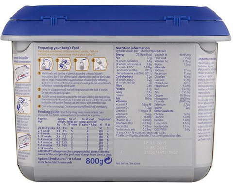 Aptamil 1 Profutura First Infant Milk - 800g Price in India - Buy