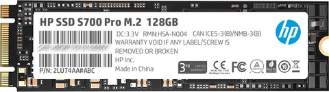 HP S700 PRO M.2 128 GB Laptop, Desktop Black SATA III Internal