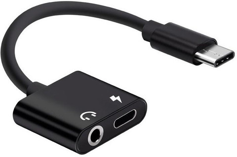 2-in-1 USB-C Splitter Adapter - Charge & Listen With Audio Jack + Type C Charging Port