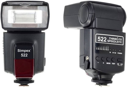フォトフラッシュ Simpex 522 Manual Shoe Mount Flash for DSLR Cameras (Black) Flash