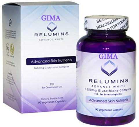 GIMA Relumins Advance White 1650mg Glutathione Complex – 15x Skin Whitening  Capsules (Made In USA) Price in India