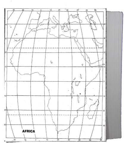 black outline map of africa