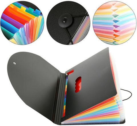 Flipkart.com | Techtest 24 Pockets Expanding File Folder with Cover A4 ...