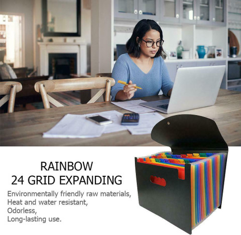 Study Folder Target Flipkart.com | Techtest 24 Pockets Expanding File Folder with Cover A4 ...