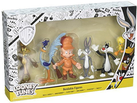 NJ Croce Looney Tunes Bugs Bunny Box Set Bendable Figures Playset