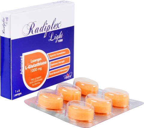 Radiplex Light 1000 mg L Glutathione Reduced Lozenges Tablets | No Wastage  (1 Strip) Price in India - Buy Radiplex Light 1000 mg L Glutathione Reduced  Lozenges Tablets