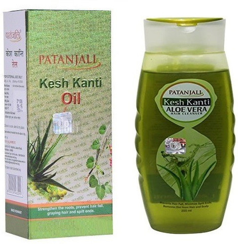 Patanjali シャンプーおまとめ買い PATANJALI KESH KANTI OIL 300ML & ALOEVERA SHAMPOO COMBO PACK
