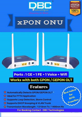 Dbc Ftth Router DBC TECHNOLOGY DBC Technologies Dual Mode FTTH GPON EPON ONU 1GE ...