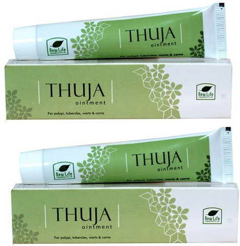 NEWLIFE THUJA OINTMENT-FOR POLYP,TUBERCLES,WARTS AND CORNS(PACK OF 2) Price  in India - Buy NEWLIFE THUJA OINTMENT-FOR POLYP,TUBERCLES,WARTS AND  CORNS(PACK OF 2) online at Flipkart.com