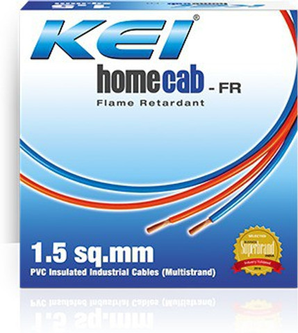 KEI FR PVC 1.5 sq/mm Red 90 m Wire Price in India - Buy KEI FR PVC