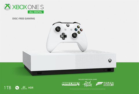 MICROSOFT Xbox One S - All Digital Edition 1 TB with Minecraft