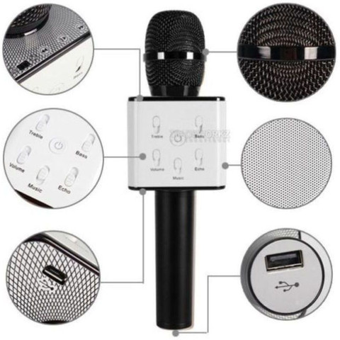TSV Q7 Wireless Electric Singing Mike Handheld Microphone - TSV