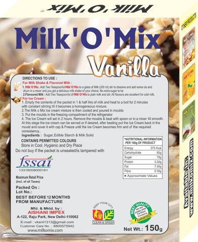 Milk'O'Mix Strawberry, Cold Coffee and Vanilla Flavored Milk