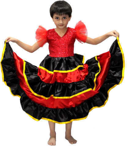 open lace back dress Girls Solid Red Dress main image 0