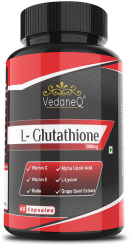 potentveda l glutathione 1000mg capsule VedaneQ Biotin Supplement 60 Capsules Price in India the best l-glutathione brand