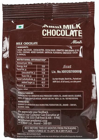 Amul MILK CHOCOLATE - MINIS - PACK OF 50 Bar Price in India - Buy Amul ...