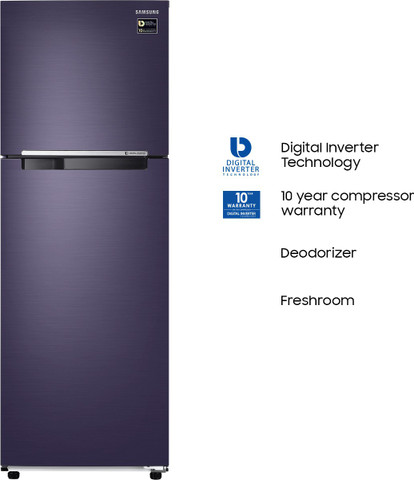 Samsung 275 L Frost Free Double Door 3 Star Refrigerator Online at