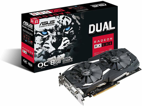 ASUS Radeon RX 580 8GB GDDR5 8 GB AMD/ATI Chipset 256 bit 1380 MHz