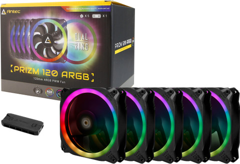 Antec Prizm 120 ARGB 120mm Addressable RGB Case Fan- 5 in 1 Pack