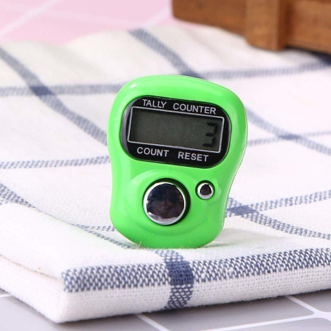 Mini Handheld Digital Tally Counter Clicker - LCD Display, Finger Ring, For Counting