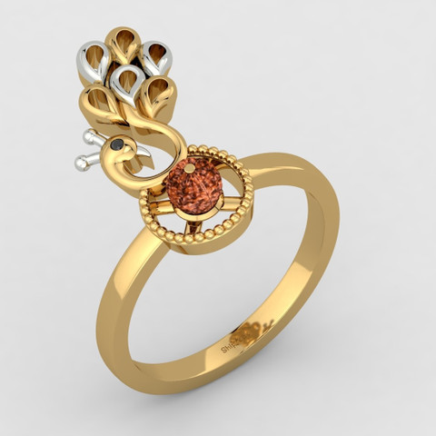 ShipJewel Mayur Rudra Ring 14kt Yellow Gold ring Price in India